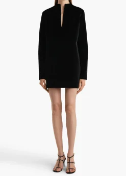 Aleena Dress in Black Velvet