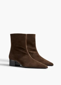 Andee Ankle Boot in Ebano Suede
