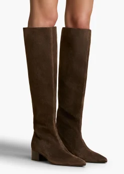 Andee Knee-High Boot in Ebano Suede