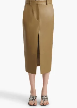 Anden Skirt in Golden Ochre Leather