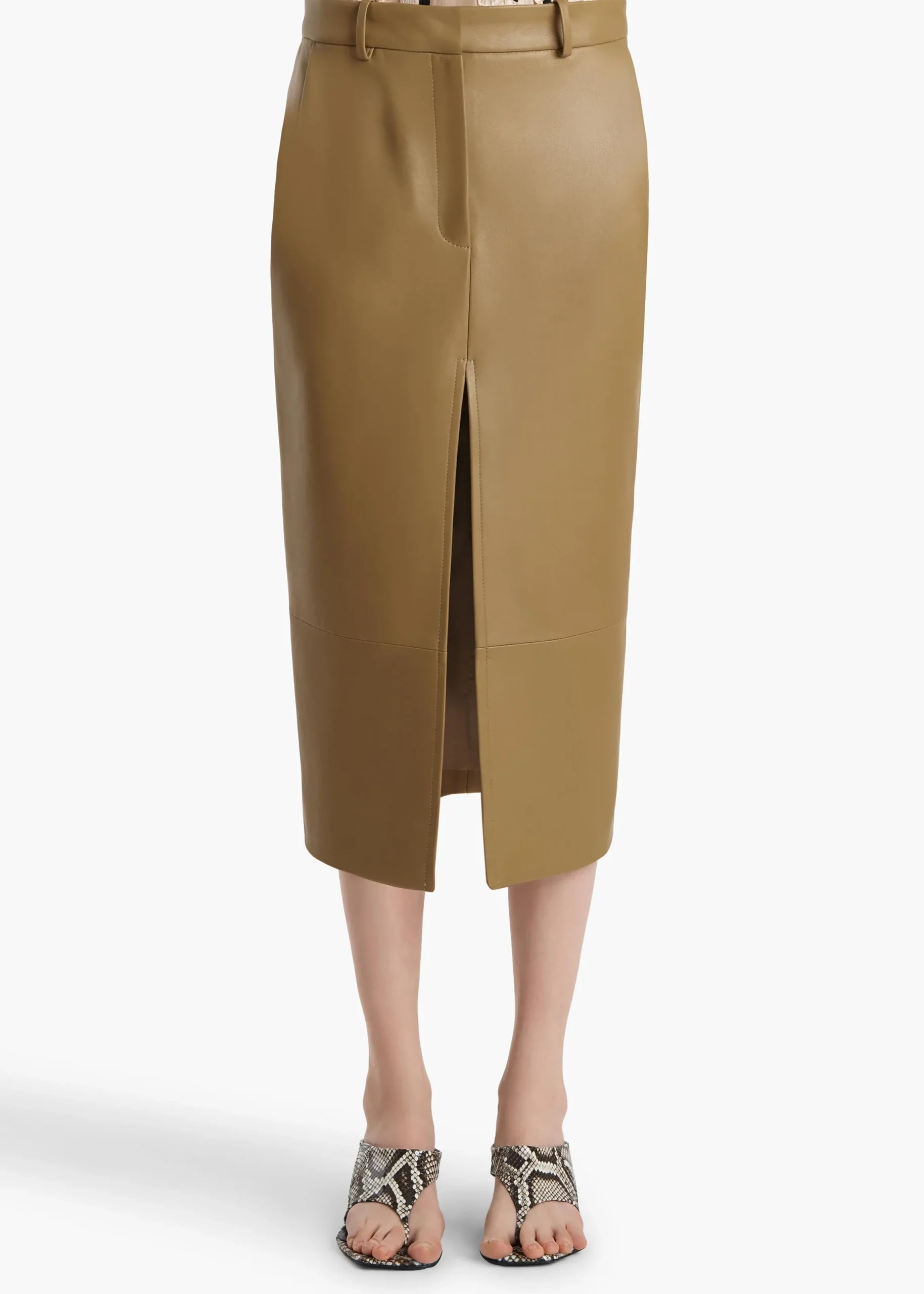 Anden Skirt in Golden Ochre Leather