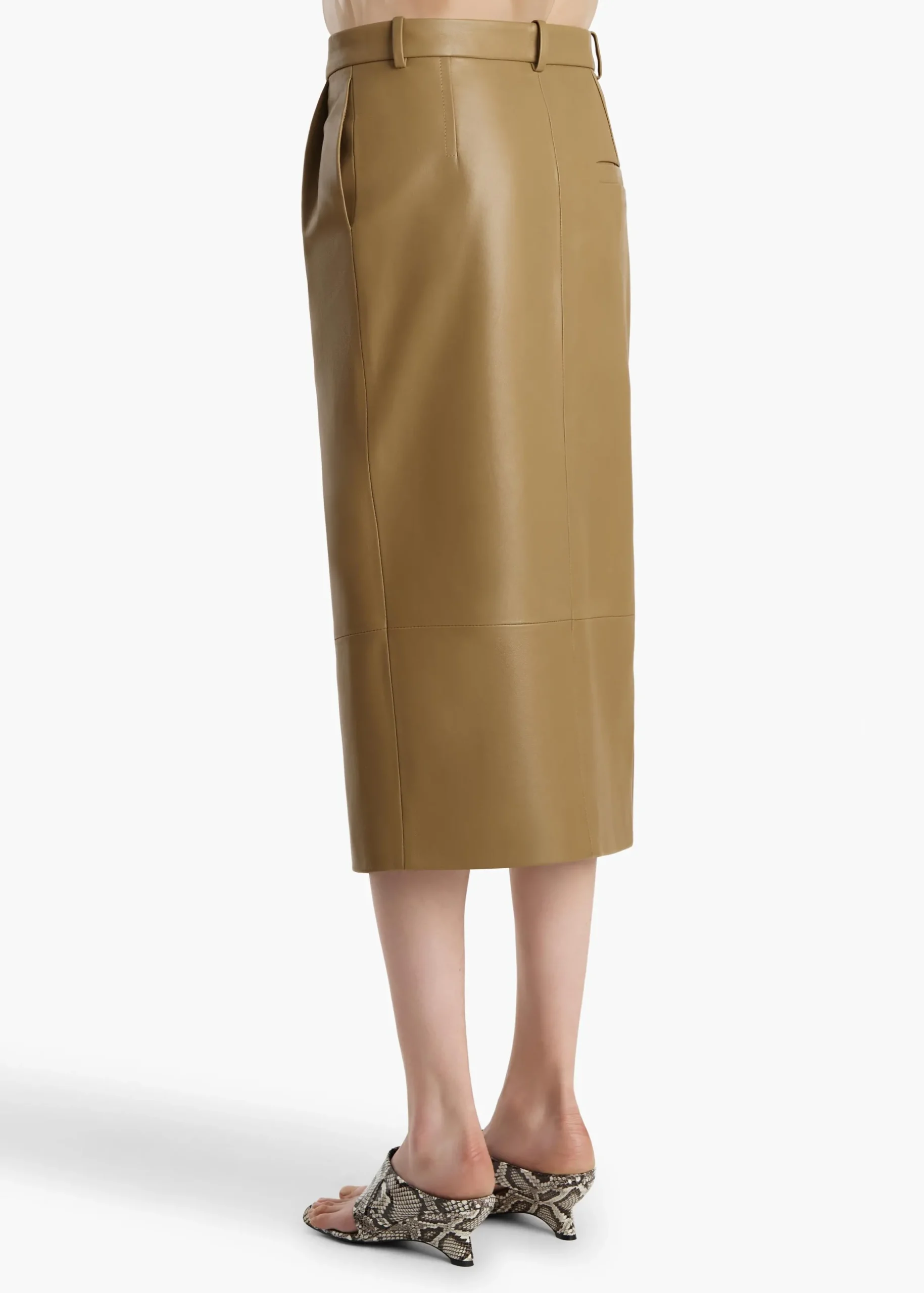 Anden Skirt in Golden Ochre Leather