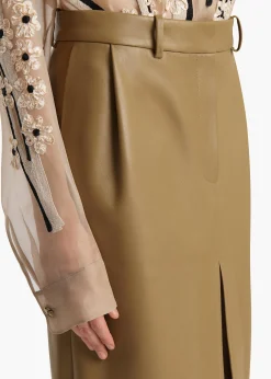 Anden Skirt in Golden Ochre Leather