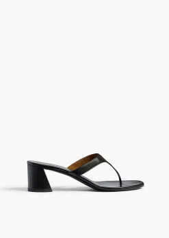 Archer Sandal in Black Leather