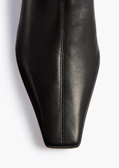 Arizona Stretch Ankle Boot in Black Nappa Leather
