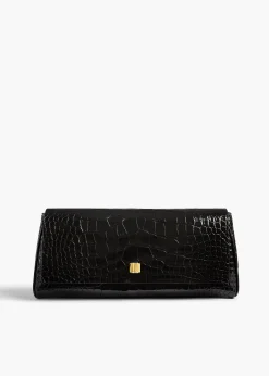 Audrey Clutch in Black Alligator