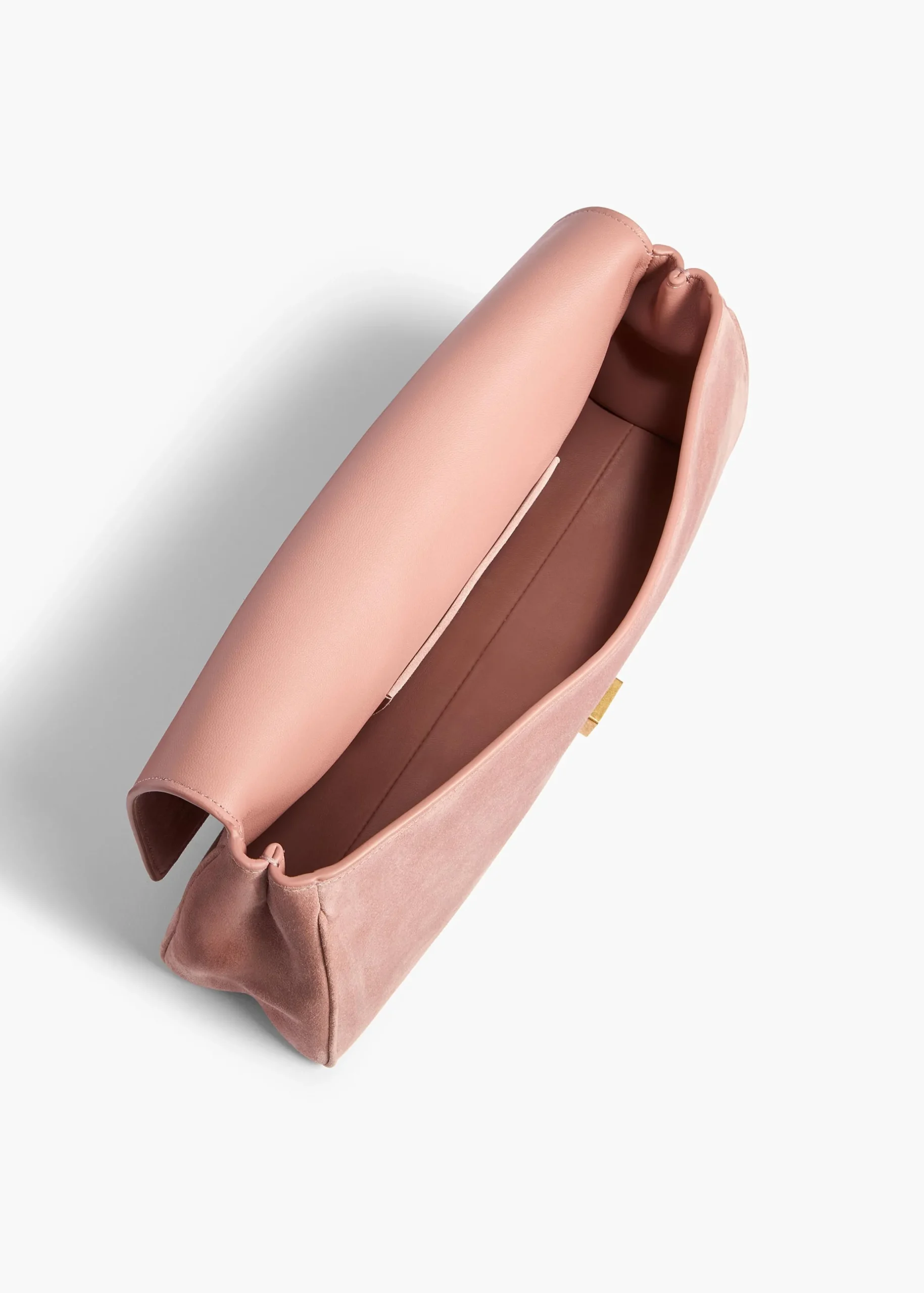 Audrey Clutch in Dusty Pink Suede