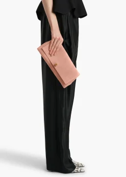 Audrey Clutch in Dusty Pink Suede