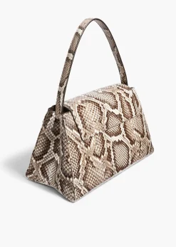 Audrey Top Handle Bag in Natural Python
