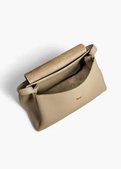 Audrey Top Handle Bag in Sage Pebbled Leather