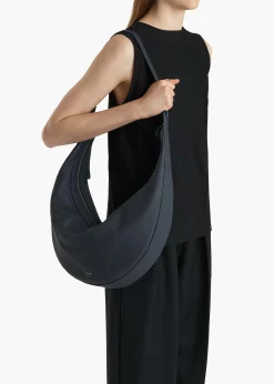 Augustina Hobo in Midnight Pebbled Leather