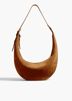 Augustina Hobo in Mud Suede
