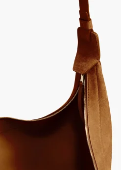 Augustina Hobo in Mud Suede