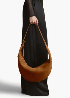 Augustina Hobo in Mud Suede