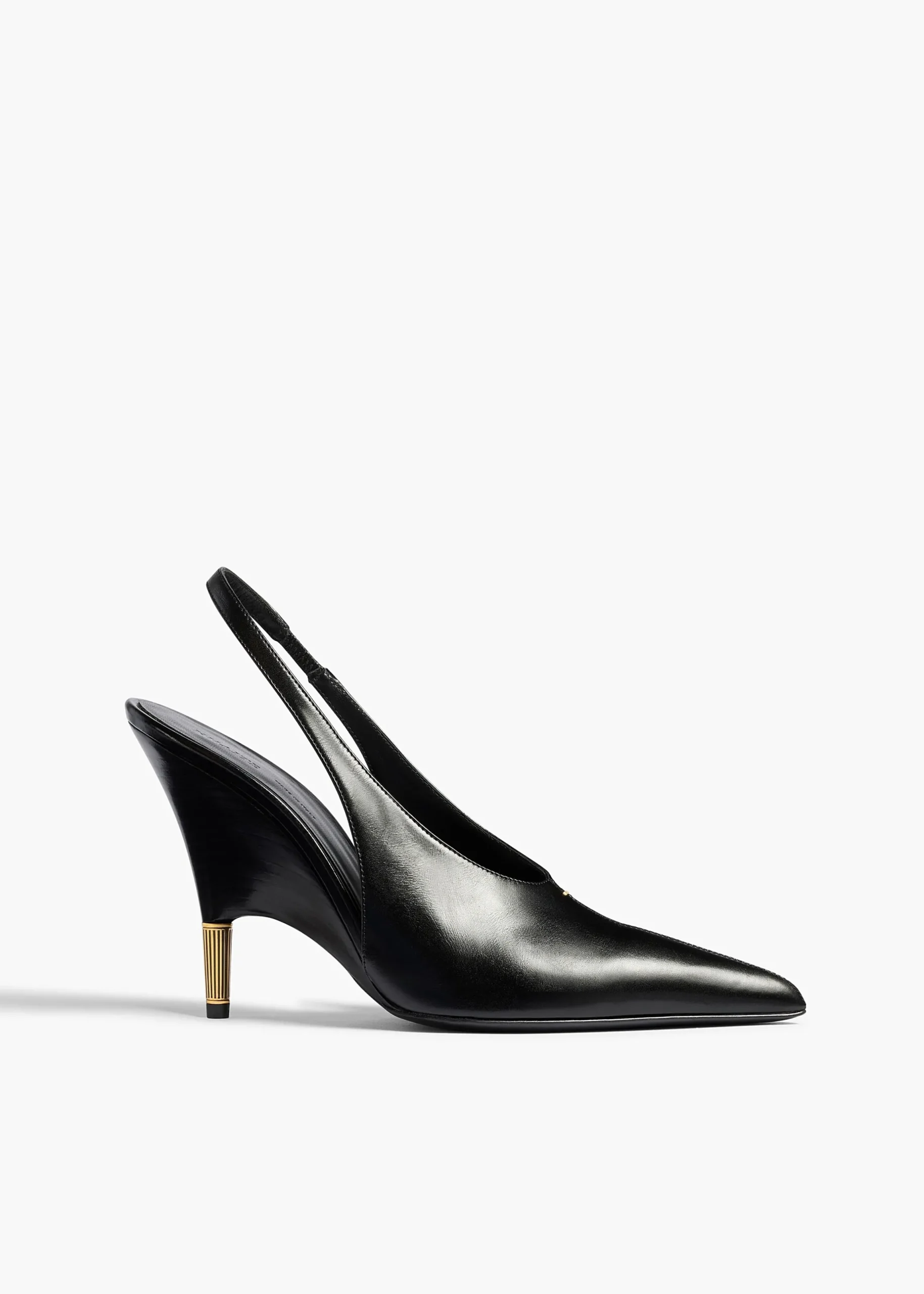 Bella Pump in Black Glazed Leather