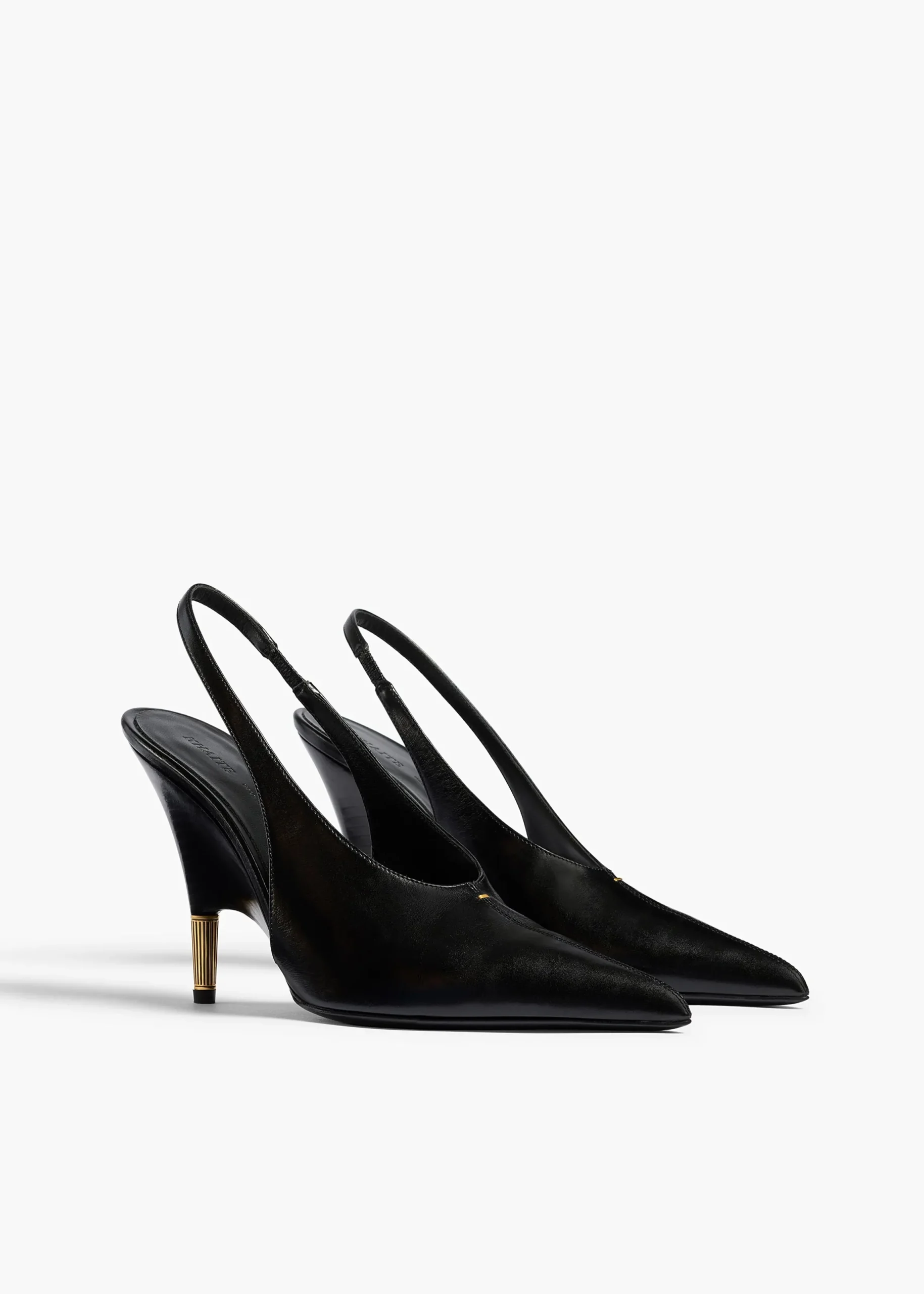 Bella Pump in Black Glazed Leather