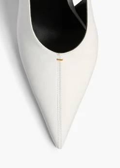 Bella Pump in Chalk Glazed Leather