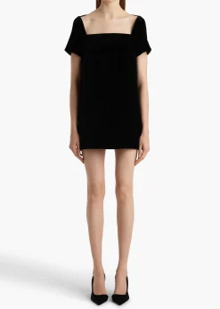Benji Dress in Black Velvet