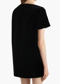 Benji Dress in Black Velvet