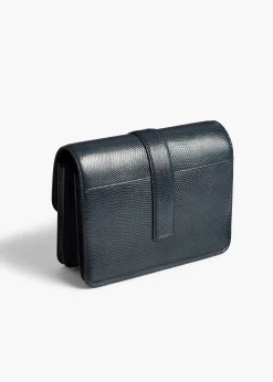 Blake Crossbody Bag in Midnight Lizard