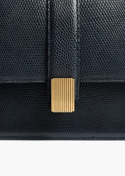Blake Crossbody Bag in Midnight Lizard