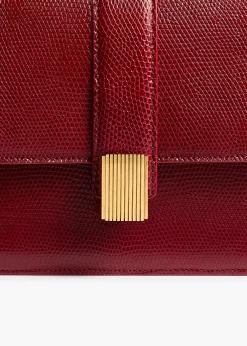 Blake Crossbody Bag in Ruby Lizard