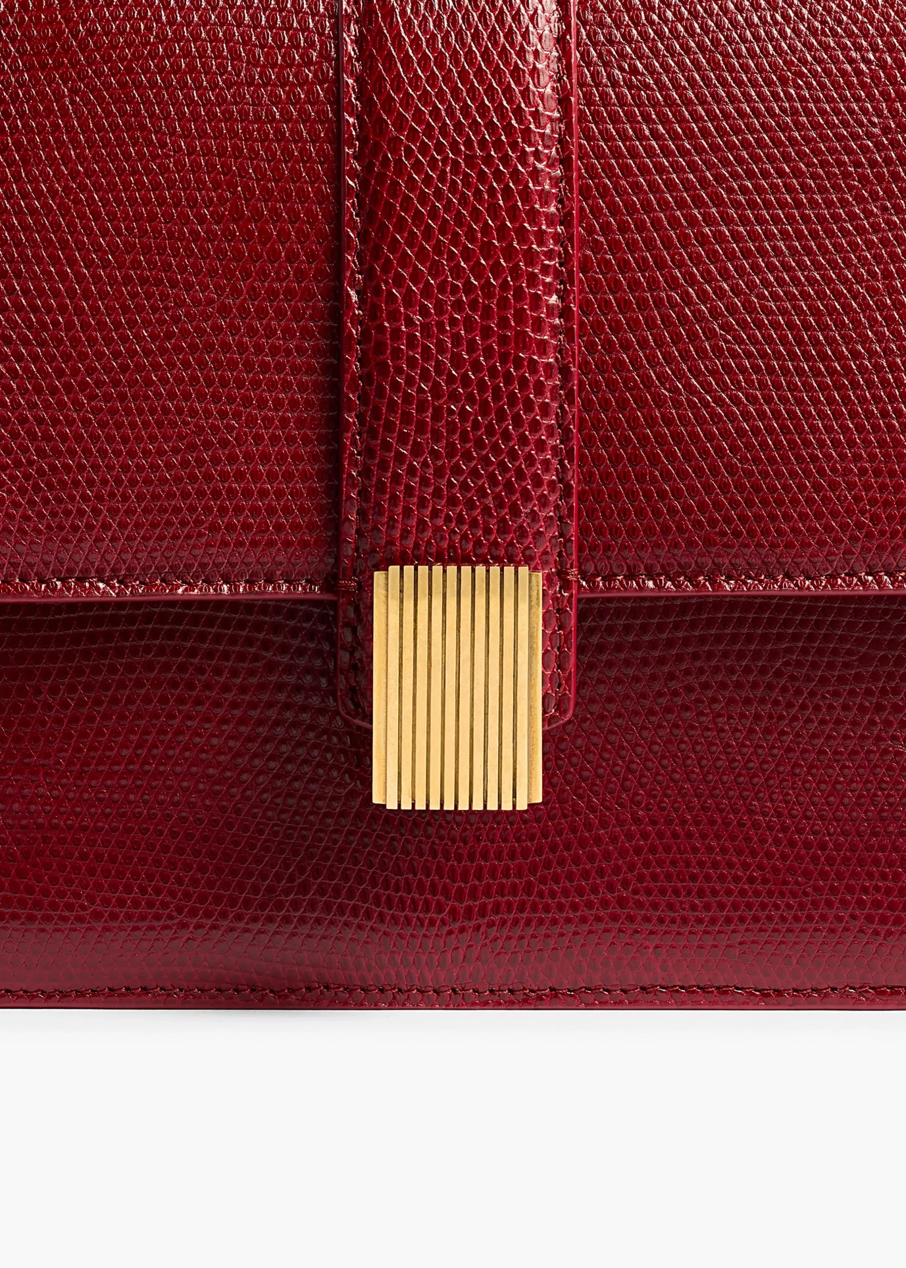 Blake Crossbody Bag in Ruby Lizard
