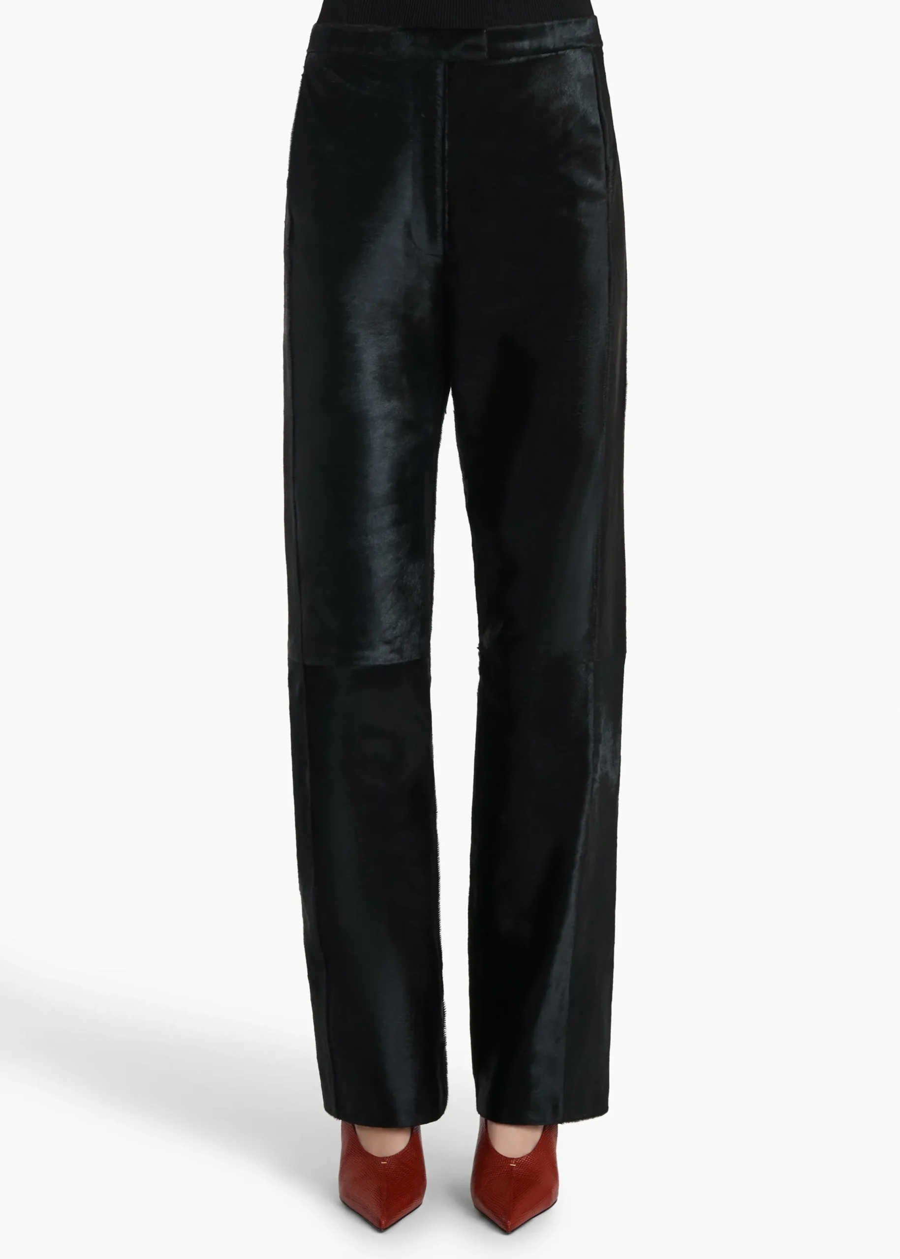 Borden Pant in Black Haircalf