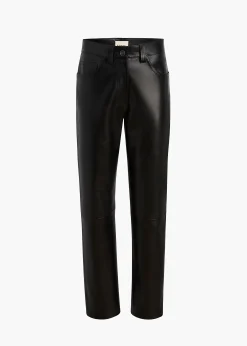 Callum Pant in Black Leather
