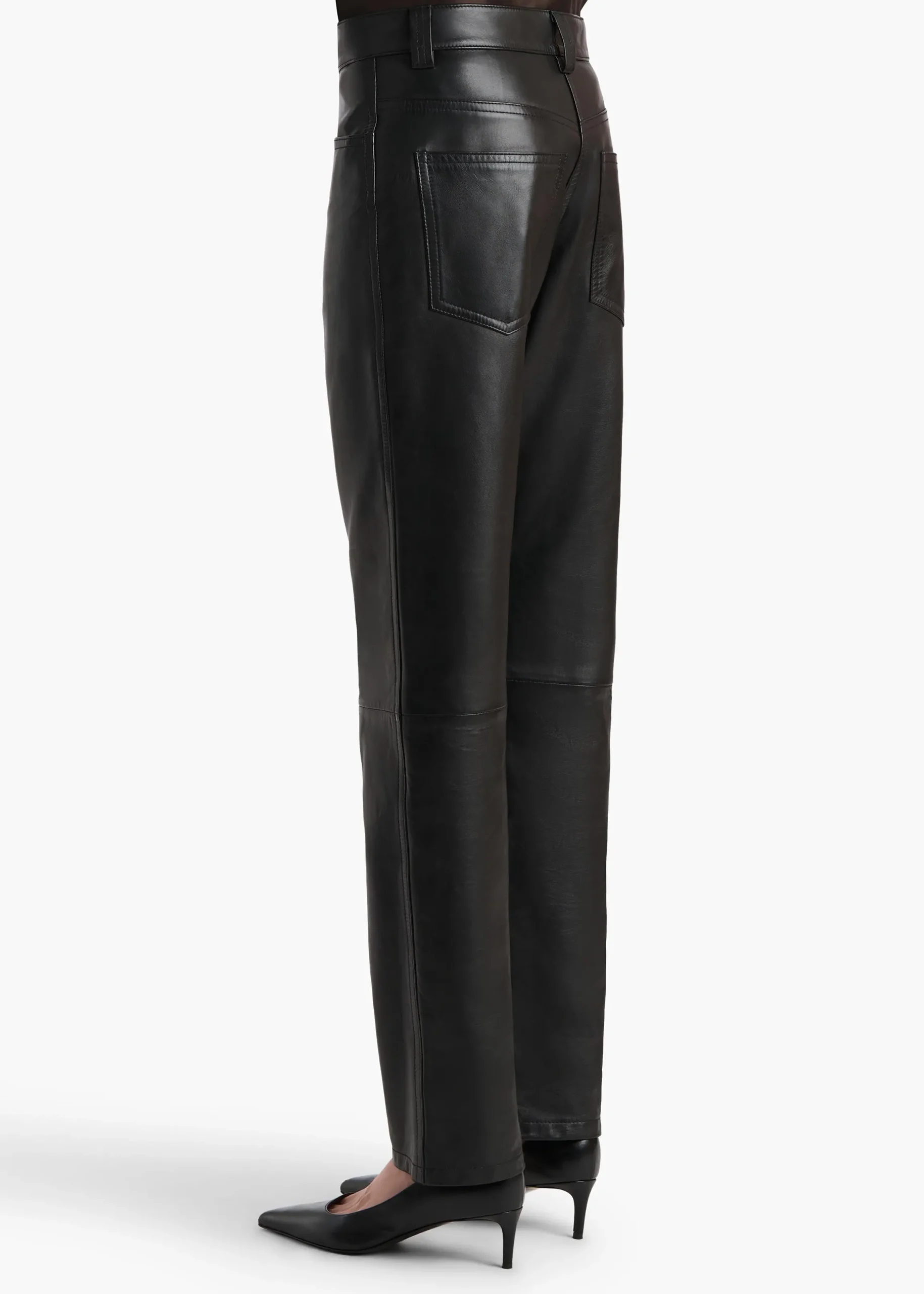 Callum Pant in Black Leather