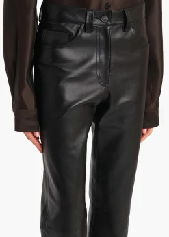 Callum Pant in Black Leather