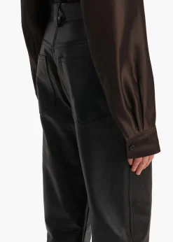 Callum Pant in Black Leather