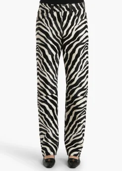Callum Pant in Zebra Print Haircalf