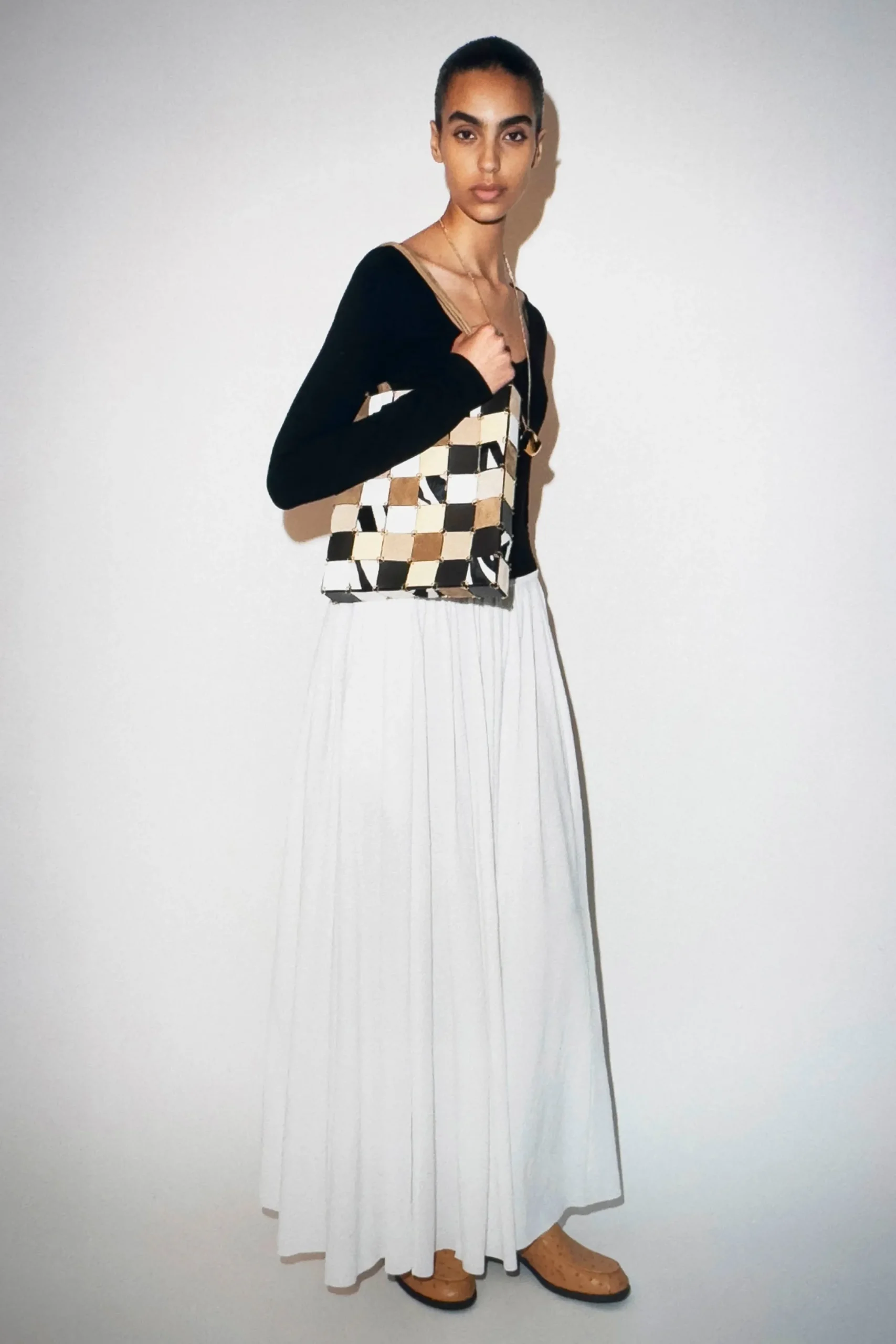 Carlotta Dress in Black and White