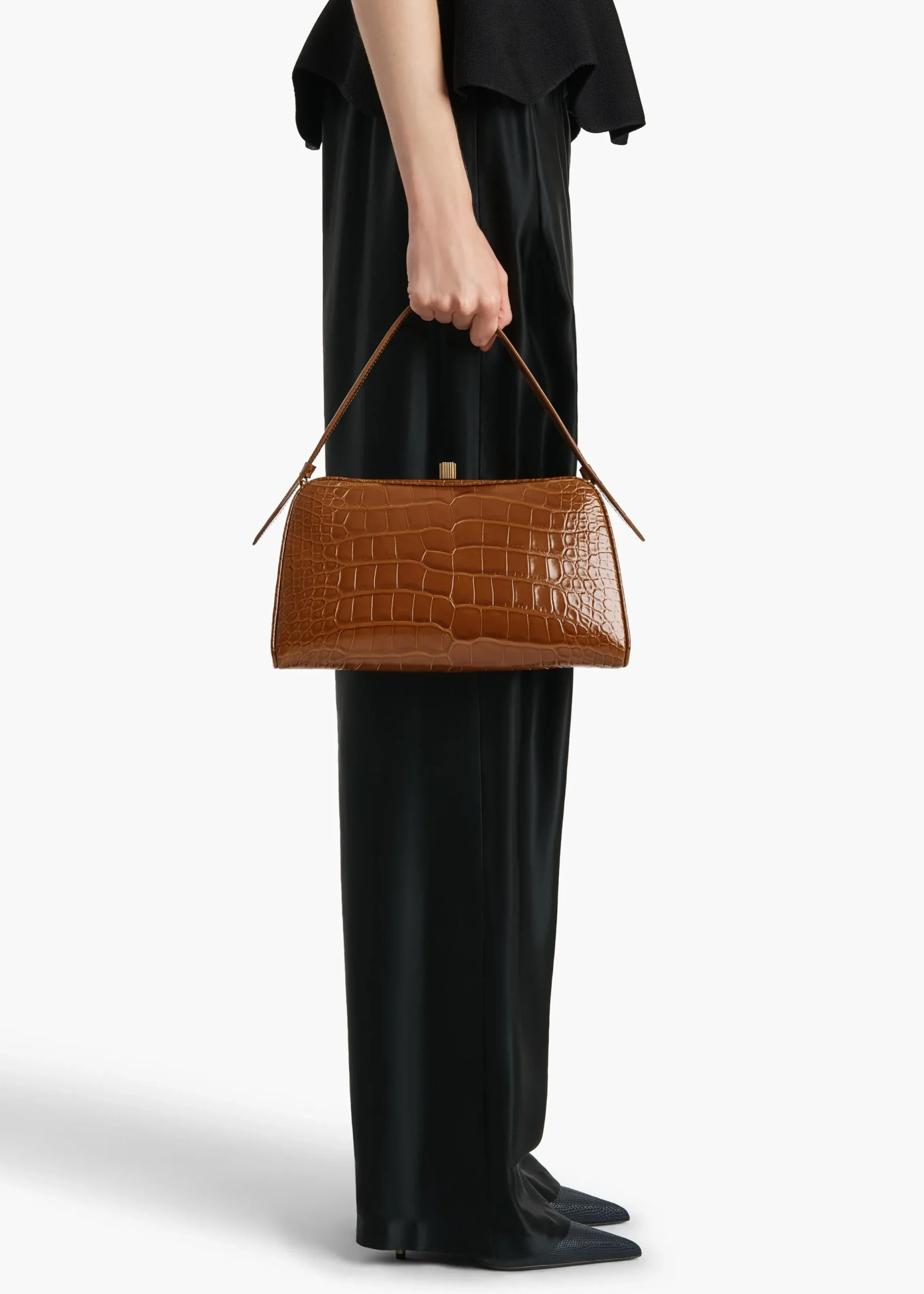 Cate Bag in Dark Honey Alligator