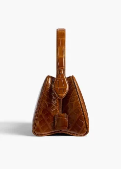 Cate Bag in Dark Honey Alligator