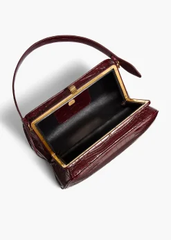 Cate Bag in Garnet Alligator
