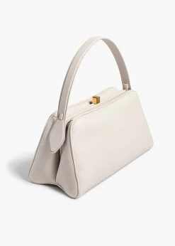 Cate Bag in Light Grey Pebbled Leather