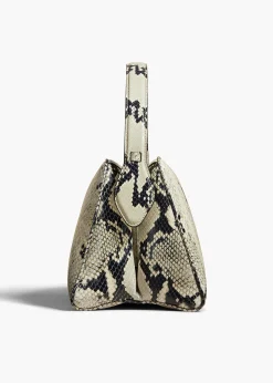 Cate Bag in Natural Python-Embossed Leather