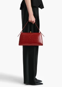 Cate Bag in Ruby Alligator