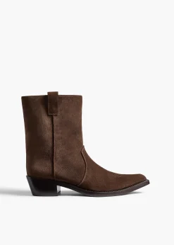 Clive Ankle Boot in Ebano Suede
