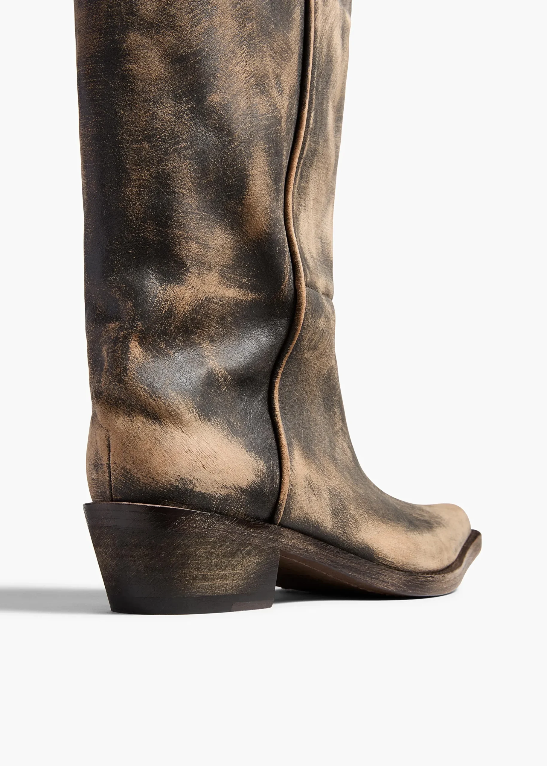 Clive Boot in Vintage Black Leather