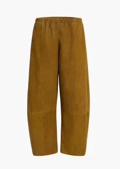 Clover Pant in Toffee Suede