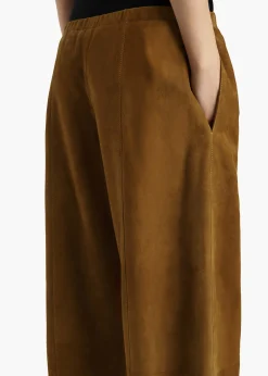 Clover Pant in Toffee Suede