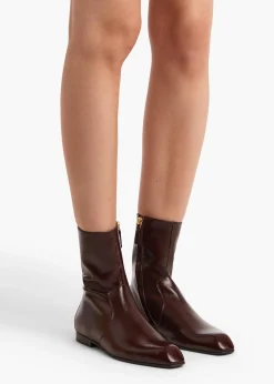 Colt Ankle Boot in Bordeaux Glazed Leather