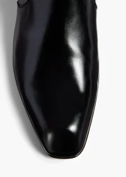 Colt Over-the-Knee Boot in Black Glazed Leather