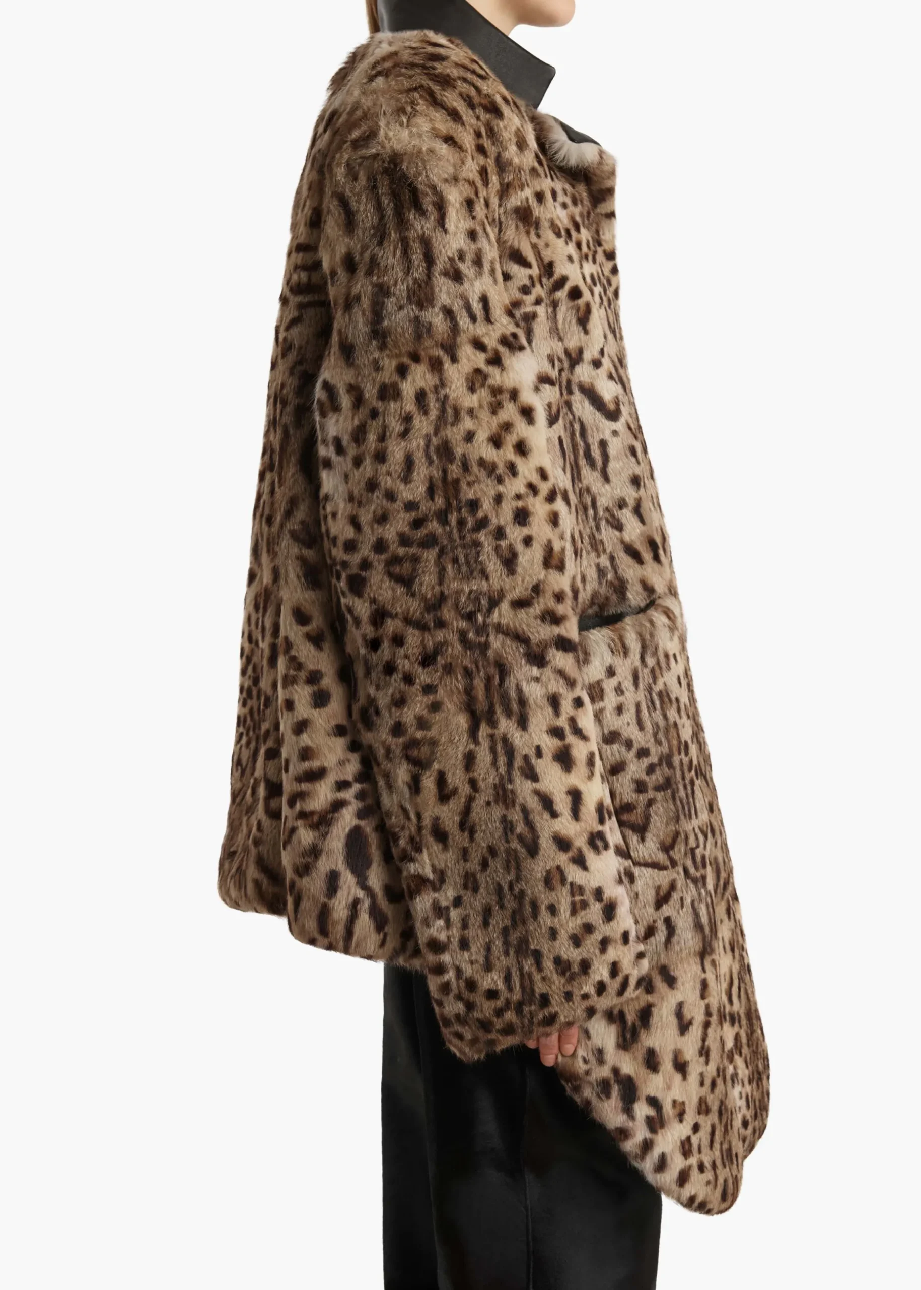 Comelle Coat in Leopard Print Lapin