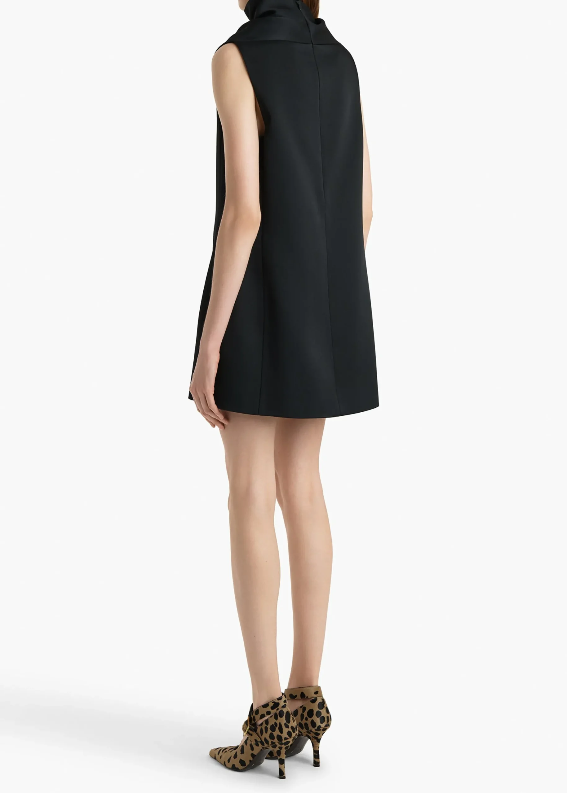Daria Dress in Black Satin