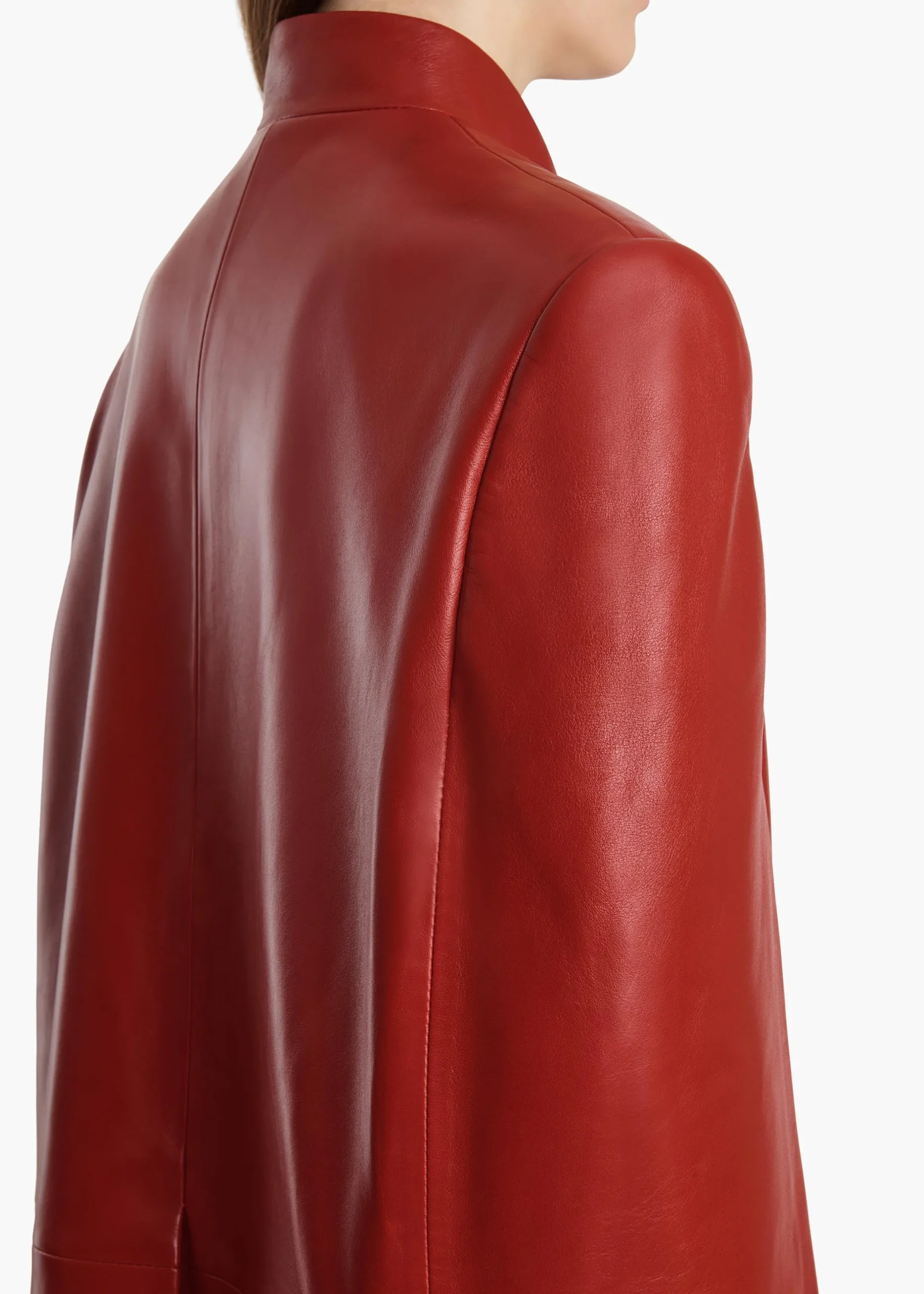 Dolso Jacket in Deep Red Leather