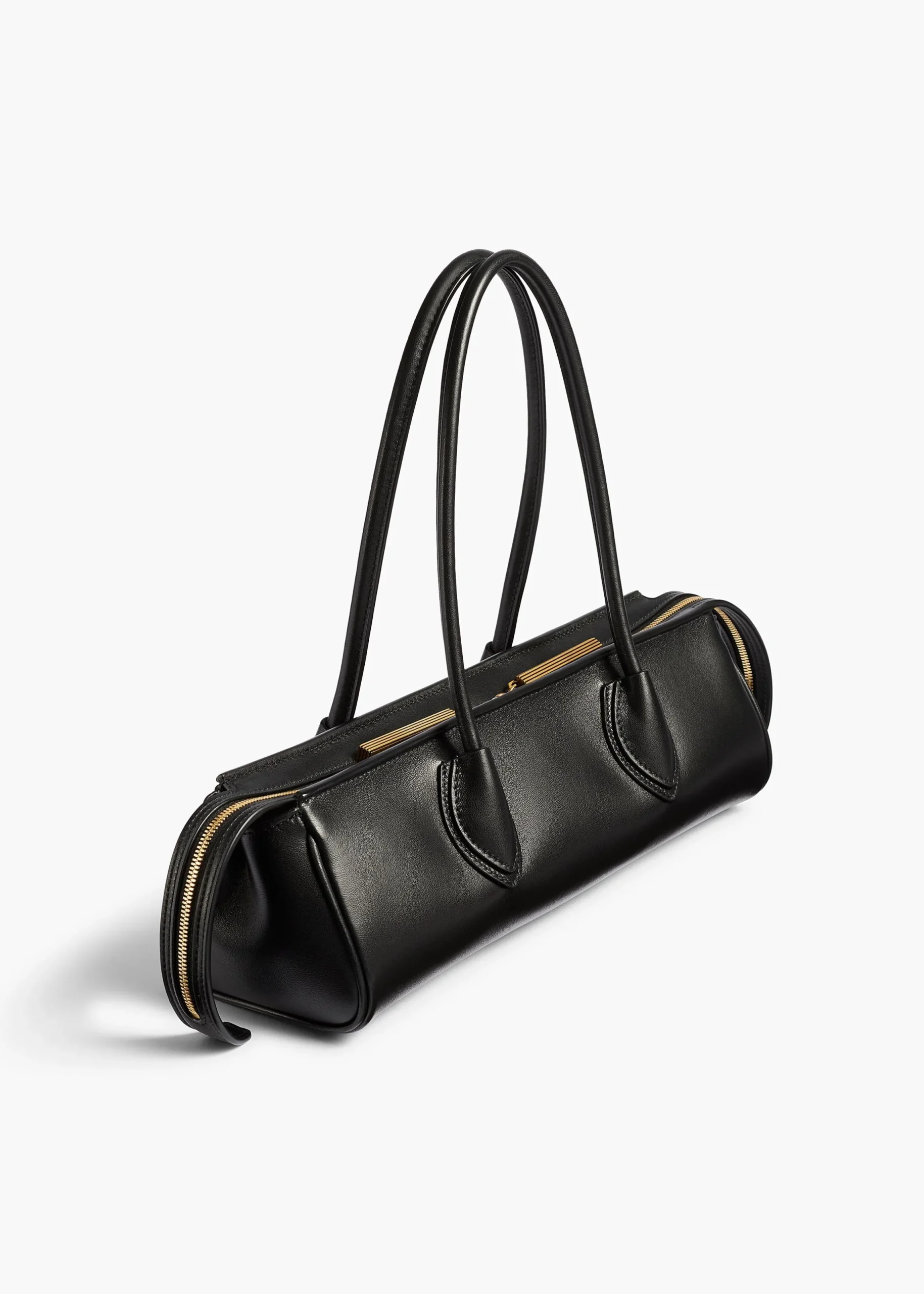 Donna Shoulder Bag in Black Leather